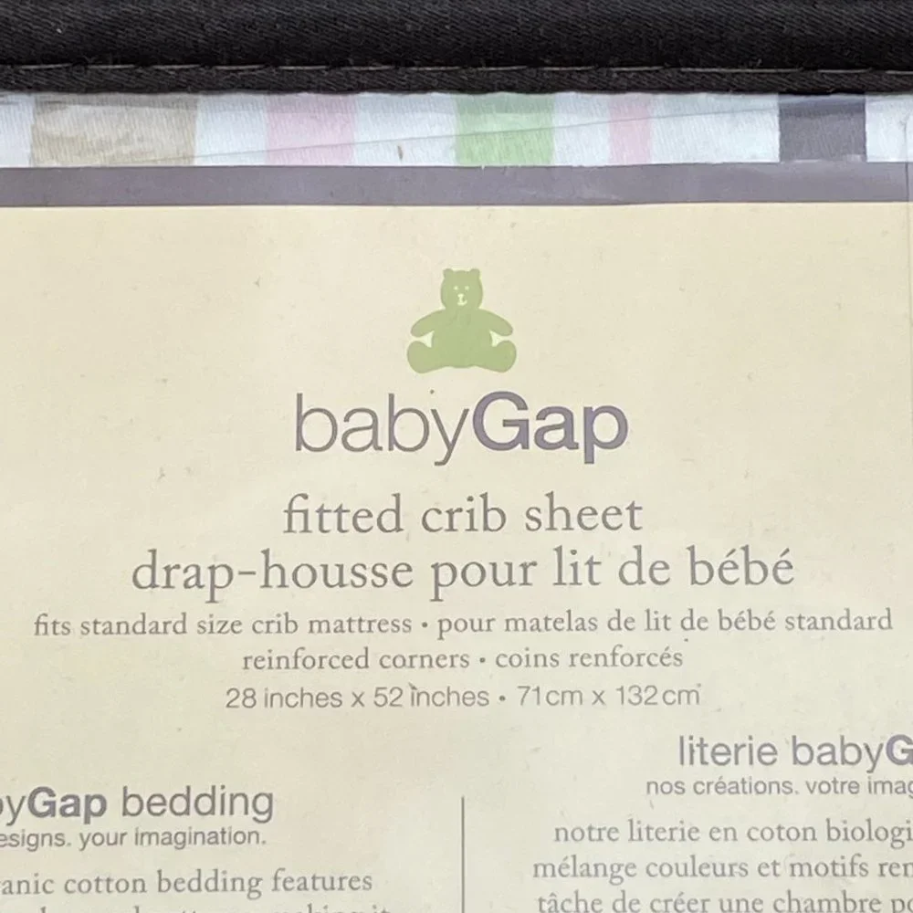 Baby GAP Organic Cotton Stripes Fitted Crib Sheet